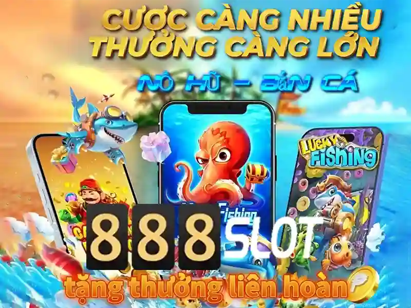 Giao diện trang chủ 888slot hiện đại với đồ họa sắc nét và banner khuyến mãi hấp dẫn